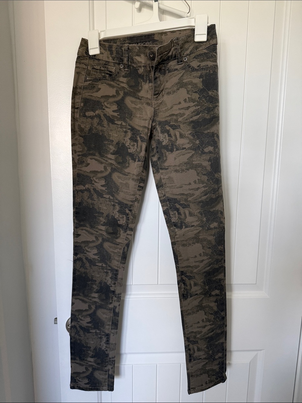 Maurices Olive & Black Camo Skinny Jeans